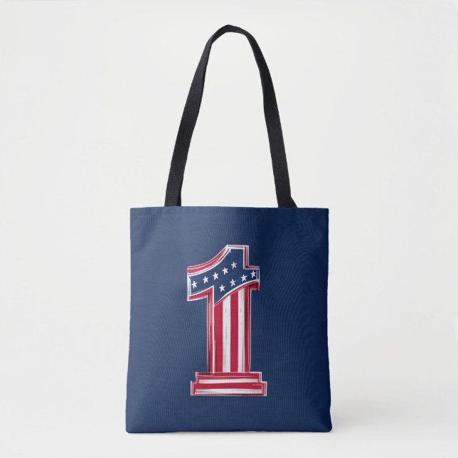 Number 1 American Tote Bag (Front)