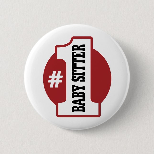 Number 1 Baby Sitter 6 Cm Round Badge (Front)