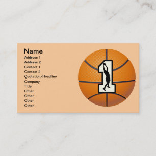 Number 1 Basketball and Players Business Card