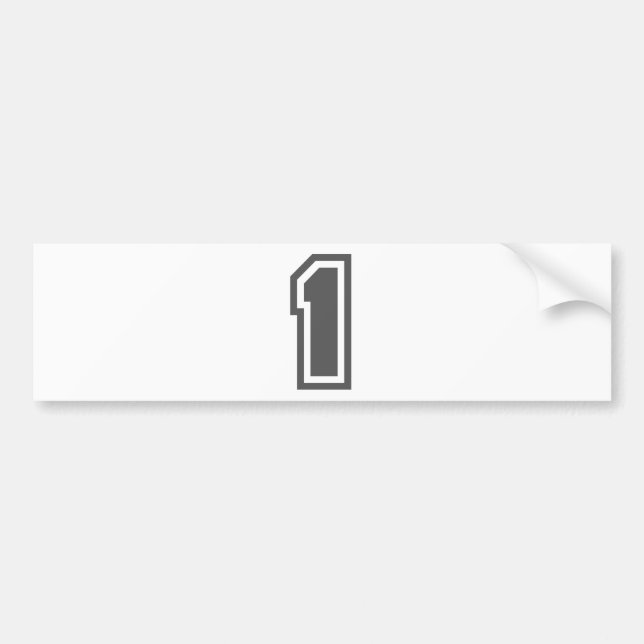 Number 1 bumper sticker (Front)