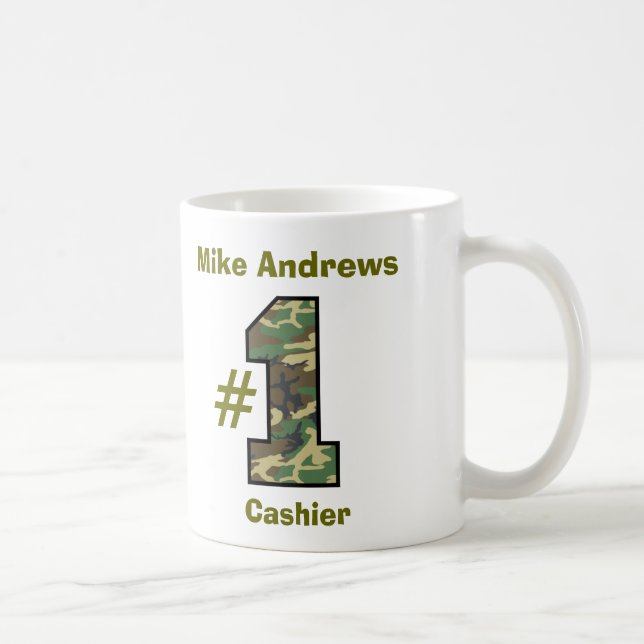 Number 1 Cashier or Any Speciality V2 Coffee Mug (Right)