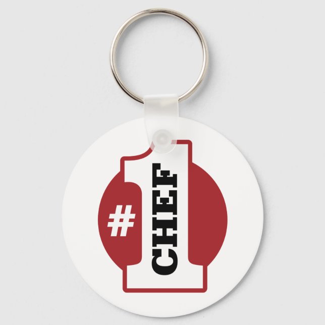 Number 1 Chef Key Ring (Front)