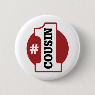 Number 1 Cousin 6 Cm Round Badge