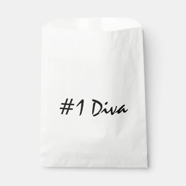Number 1 Diva   Favour Bag (Front)