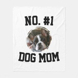 Number 1 dog Mom Mum Mother's Day Pet Lovers Fleece Blanket
