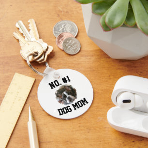 Number 1 dog Mum Mum Mother's Day Pet Lovers Key Ring