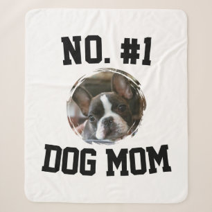 Number 1 dog Mum Mum Mother's Day Pet Lovers Sherpa Blanket