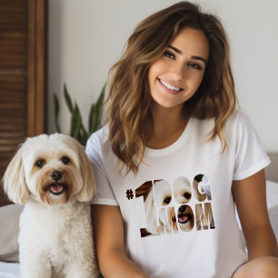 Number 1 Dog Mum Photo T-Shirt