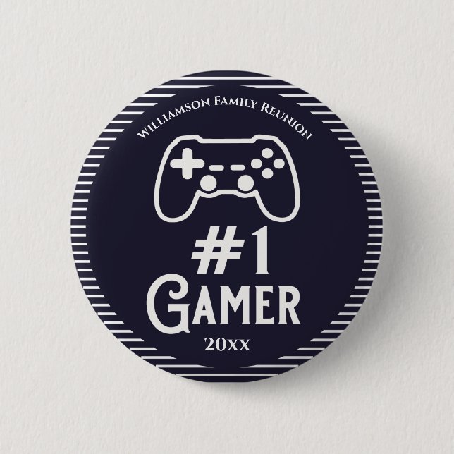 Number 1 Gamer Award Family Reunion 6 Cm Round Badge (Front)
