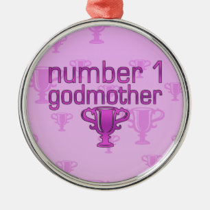 Number 1 Godmother Metal Ornament