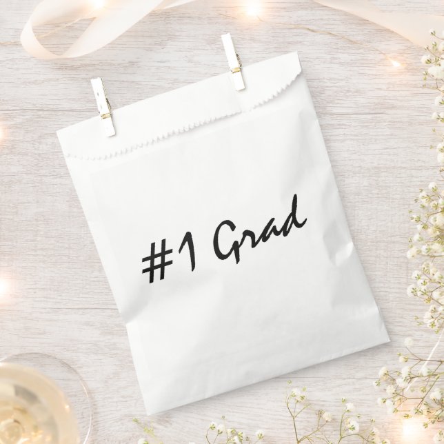  Number 1 Grad Personalise  Favour Bag (Clipped)