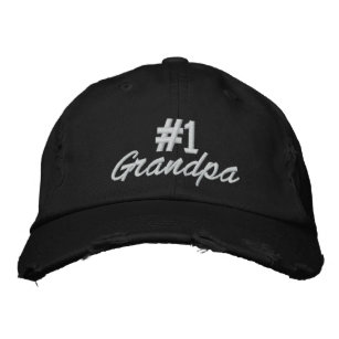 Number 1 Grandpa Embroidered Hat
