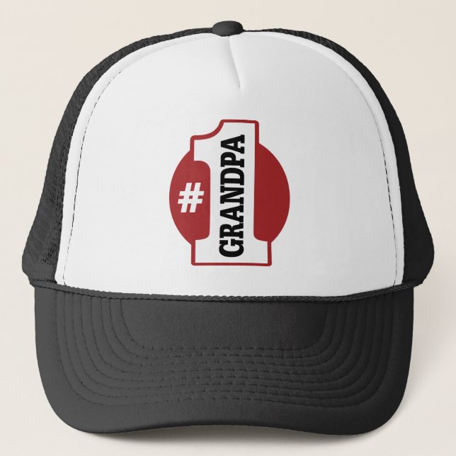 Number 1 Grandpa Trucker Hat (Front)