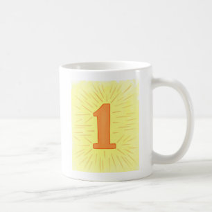 Number 1 in Orange and Yellow Mugs