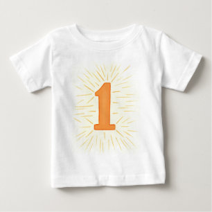 Number 1 in Orange and YellowTshirts Baby T-Shirt