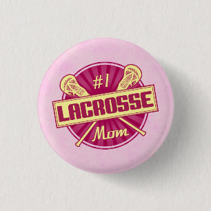 Number 1 Lacrosse Mum Button