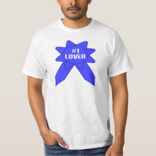 Number 1 Lover Blue Ribbon T-Shirt
