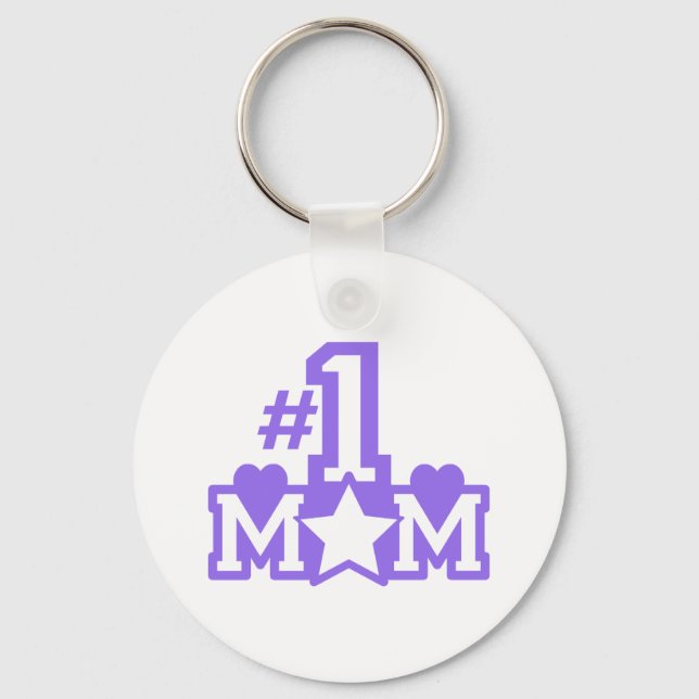 Number 1 Mom Key Ring (Front)