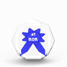 Number 1 Mum Blue Ribbon
