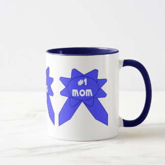 Number 1 Mum Blue Ribbon Mug