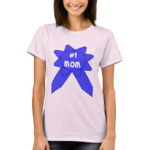Number 1 Mum Blue Ribbon