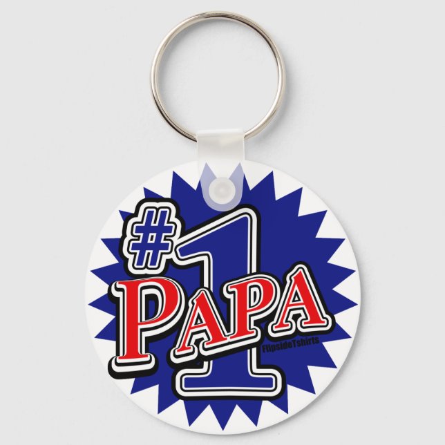 Number 1 Papa Key Ring (Front)