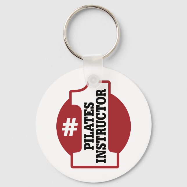 Number 1 Pilates Instructor Key Ring (Front)