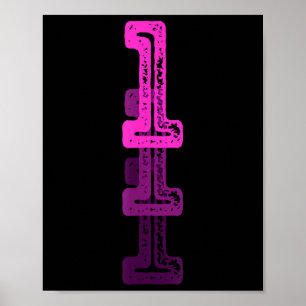 Number 1 Pink Best Clic College Style Birthday Fun Poster