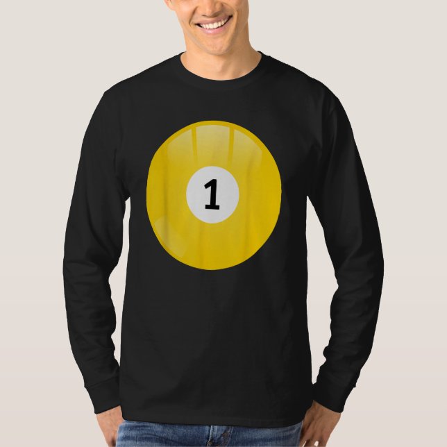 Number 1 Pool Ball T-Shirt (Front)