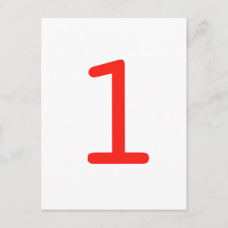 Number 1 postcard