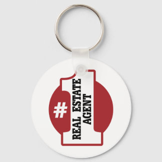 Number 1 Real Estate Agent Key Ring
