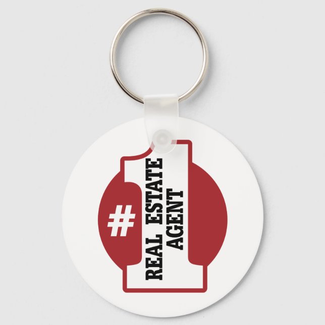 Number 1 Real Estate Agent Key Ring (Front)