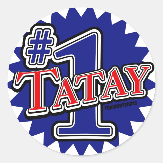 Number 1 Tatay Classic Round Sticker (Front)