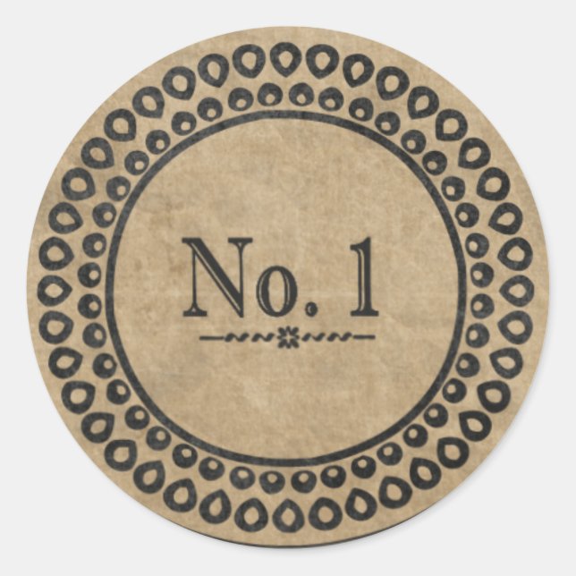 Number 1 Vintage Label (Front)