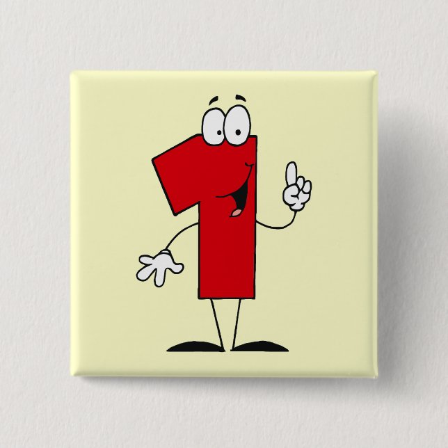 Number 1st Birthday T shirts and Gifts 15 Cm Square Badge (Front)