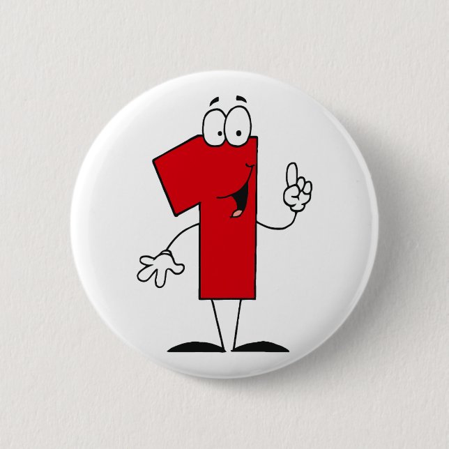 Number 1st Birthday T shirts and Gifts 6 Cm Round Badge (Front)