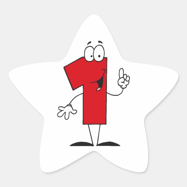 Number 1st Birthday T shirts and Gifts Star Sticker (Front)