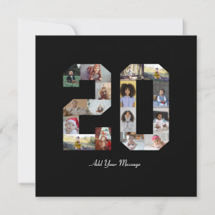 Number 20 Photo Collage Announcement