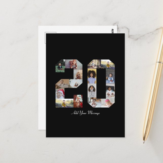 Number 20 Photo Collage Postcard (Front/Back In Situ)