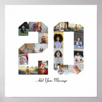 Number 20 Photo Collage