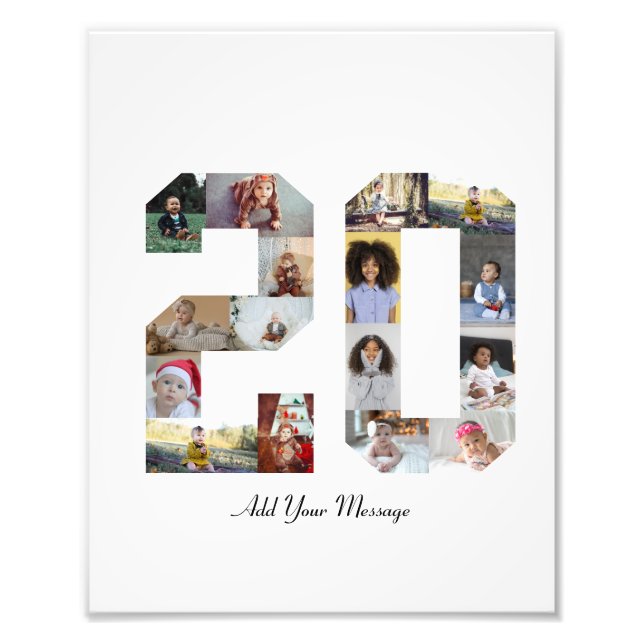 Number 20 Photo Collage Print (Front)
