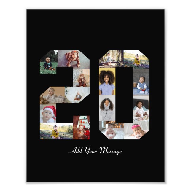 Number 20 Photo Collage Print (Front)
