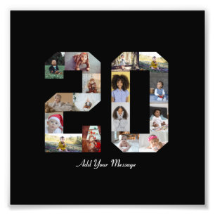 Number 20 Photo Collage Print