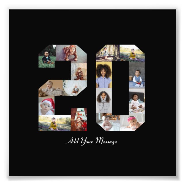 Number 20 Photo Collage Print (Front)