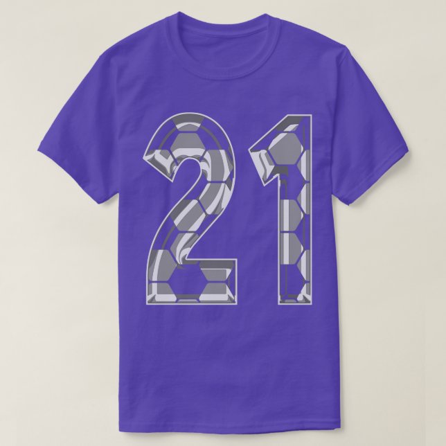 Number 21 Jersey 21 Mum Player Fan T-Shirt (Design Front)