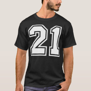 Number #21 Sports Jersey Lucky Favorite Number T-Shirt