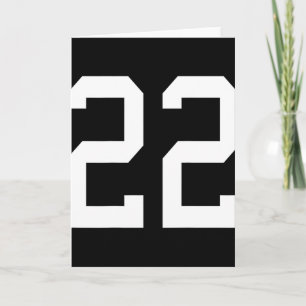 Number 22 Byck Design Soccer Training Card