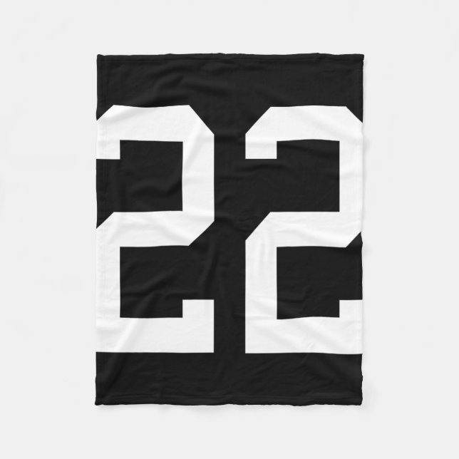 Number 22 Byck Design Soccer Training  Fleece Blanket (Front)
