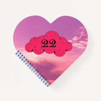 Number 22 heart journal spiral notebook 