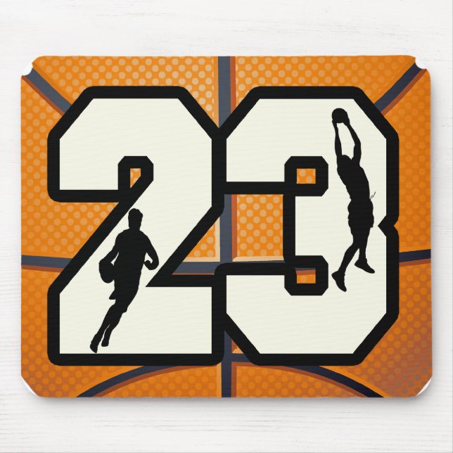 Number 23 Basketball Mouse Pad (Front)